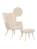 Beliani 2-tlg Sessel VEJLE in Beige/Braun