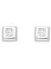 Adeliás Damen 333 Weißgold Ohrringe / Ohrstecker mit Zirkonia in silber