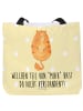 Mr. & Mrs. Panda Tote Bag Katze Mittelfinger mit Spruch in Gelb Pastell