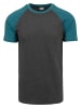 Urban Classics T-Shirts in charcoal/teal