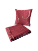 Kayoom Dekokissen & Decke - Tagesdecke Prisma 125 2er-Set in rot - gold