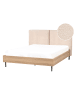Beliani 2-tlg Doppelbett LIMANTON in Beige/Schwarz/Braun