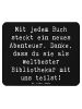 Mr. & Mrs. Panda Mauspad Spruch Bibliothekar Abenteuer mit Spruch in Schwarz