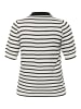 KAFFE curve Strickpullover KCamana Regular fit in Chalk/Black Stripe