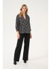 Kaffe Langarm-Bluse KAsigrid in Black/Chalk Print