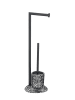 Wenko Stand WC-Garnitur Terrazzo, Stand WC-Garnitur Mod. Terrazzo in Schwarz