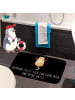 Mr. & Mrs. Panda Badteppich Katze Umarmen mit Spruch in Schwarz