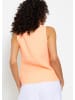 SASSYCLASSY Musselin Top mit V-Ausschnitt in orange