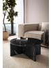KADIMA DESIGN Couchtisch 70x70x33 cm Sofatisch in Marmor-Optik Modern, in Schwarz