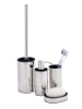 Wenko Bürstenbehälter DETROIT + WC-Bürste in Grau, (B) 9 x (H) 42 x (L) 9 cm