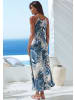 LASCANA Maxikleid in blau bedruckt