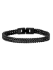 Adeliás Unisex Armband – Panzerarmband aus Edelstahl 21 cm in schwarz