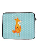 Mr. & Mrs. Panda Laptop Sleeve Fuchs Koch ohne Spruch in Türkis Pastell