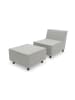 58 aufm Kessel GARTENLOUNGE Set 1 Brandie 146x77x176 mit Outdoorbezug in silber