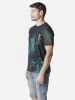 KOROSHI Crew cotton all over t-shirt in Schwarz