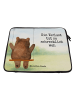 Mr. & Mrs. Panda Notebook Tasche Bär Schaukel Design mit Spruch in Weiß