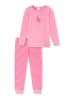 Schiesser Langer Schlafanzug Basic Kids in Rosa