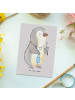 Mr. & Mrs. Panda Postkarte Zahntechniker Herz ohne Spruch in Grau Pastell