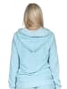 NORMANN Schlafanzug langarm Frottee Oberteil Pyjama Hoodie in hellblau