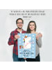 Mr. & Mrs. Panda Print Einhorn Näherin mit Spruch in Blau Pastell