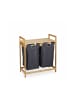 relaxdays Wäschekorb Regal in Natur/ Grau - (B)64 x (H)73 x (T)33 cm