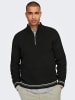 Only&Sons Strickpullover Stehkragen Regular Fit Langarm in Schwarz