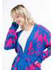 IZIA Offener Strick Cardigan in Blau Pink