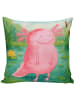 Mr. & Mrs. Panda Kissen Axolotl Glücklich Design ohne Spruch in Weiß