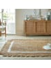 KADIMA DESIGN Jute-Teppich Naturfaser PLYM Geometrisch Boho Wohnzimmer in Braun-Beige