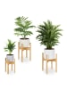 relaxdays 3tlg. Pflanzenständer Set in Natur
