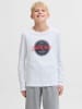 JACK & JONES Junior Langarmshirt JJURBAN TEE LS CREW NECK JNR in white