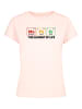 F4NT4STIC Ladies Box Tee Mothers Day Minimalist Periodic Table Geeky Mom in pink