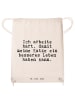 Mr. & Mrs. Panda Sportbeutel Ich arbeite hart, damit... mit Spruch in Creme