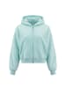 IZIA Women Hoodie in Aqua