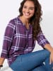 WITT WEIDEN Karo-Bluse in violett-jeansblau-kariert