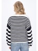 DreiMaster Maritim Women Cardigan in navy offwhite