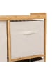 5five Simply Smart Bambusregal mit Wäschekorb TIDY BOX und Behältern in Beige, 66 x 33,3 x 78,5 cm