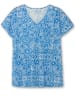 sheego Shirt in kobalt-gemustert