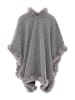fraully Damen Poncho in Hellgrau