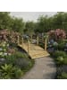 relaxdays Gartenbrücke in Natur - (B)185 x (H)58 x (T)72 cm
