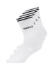 SNOCKS Hohe Sportsocken mit Streifen aus Bio-Baumwolle Weiß 4 Paar