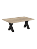 58 aufm Kessel COUCHTISCH Etti 6 140 x 70 x 47 Wohnzimmertisch Schwarzstahl/Eiche Sägerau