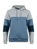 elkline Hoodie Ideal Blockstreifen in greymelange - ashblue