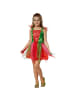 tectake Märchenhaftes Trägerkleid in Rot- und Grüntönen, rot/grün