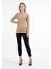 DreiMaster Klassik Damen Strick Pullover Turtleneck in Dunkelsand
