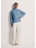 MADELEINE Rollkragen-Pullover aus Kaschmir-Mix in rauchblau