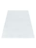 KADIMA DESIGN Teppich Hochflor Shaggy Uni Style Polypropylen Wohnzimmer in Weiß