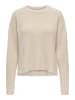 ONLY Weicher Rundhals Strickpullover Tiefe Schulter Warm & bequem in Creme
