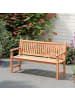 COSTWAY Gartenbank Holz 3-Sitzer Sitzbank in Hellbraun
