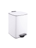 relaxdays Mülleimer in Weiß - 12 Liter
